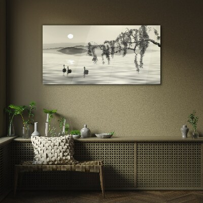 Tableau en verre Silence au bord de l'eau