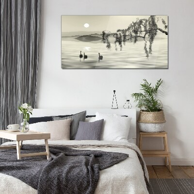 Tableau en verre Silence au bord de l'eau