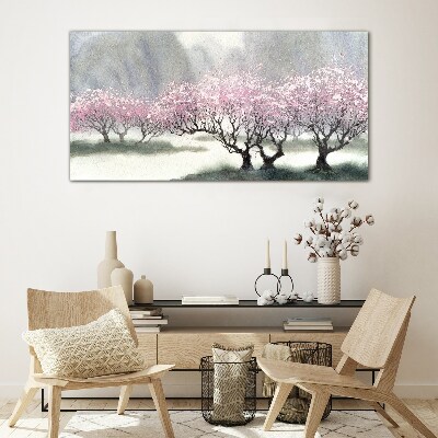 Tableau en verre Floraison printanière