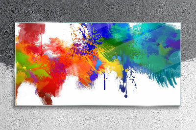 Tableau photo sur verre Une explosion colorée d'émotions