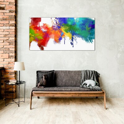 Tableau photo sur verre Une explosion colorée d'émotions