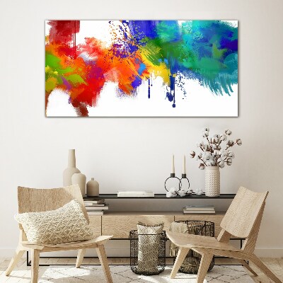 Tableau photo sur verre Une explosion colorée d'émotions