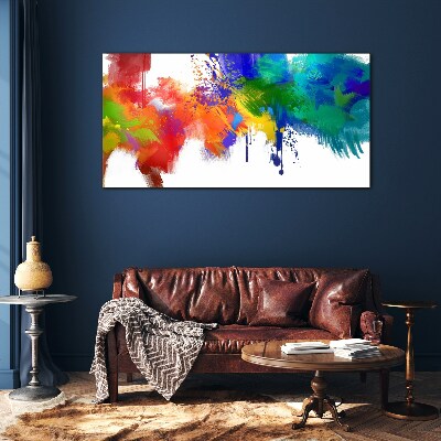 Tableau photo sur verre Une explosion colorée d'émotions