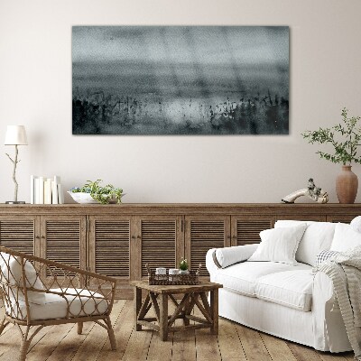 Tableau imprimé sur verre Paysage gris-rocheux et brumeux