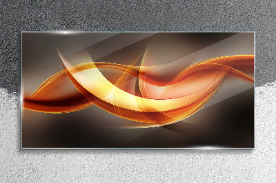 Tableau imprimé sur verre Vagues dynamiques de couleurs chaudes