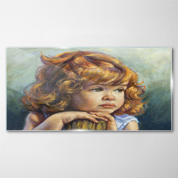 Tableau verre imprimé Une fille réfléchie aux cheveux roux