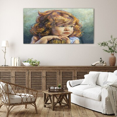 Tableau verre imprimé Une fille réfléchie aux cheveux roux