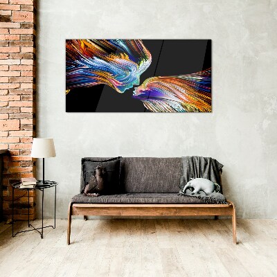 Tableau photo sur verre Les couleurs de l'amour et des émotions