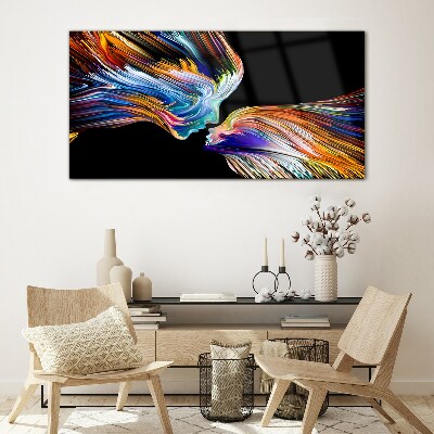 Tableau photo sur verre Les couleurs de l'amour et des émotions