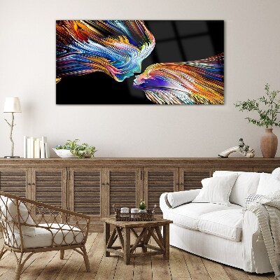 Tableau photo sur verre Les couleurs de l'amour et des émotions