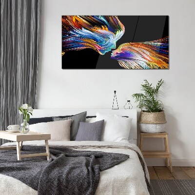 Tableau photo sur verre Les couleurs de l'amour et des émotions