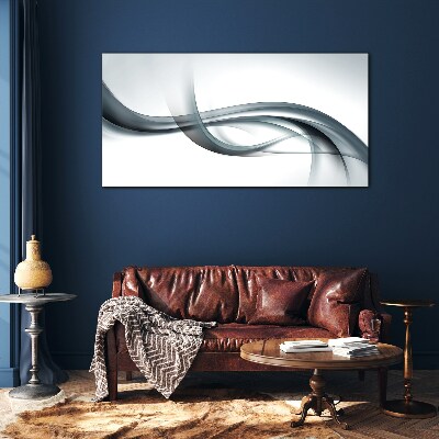 Tableau sur verre Des vagues dans des tons de gris