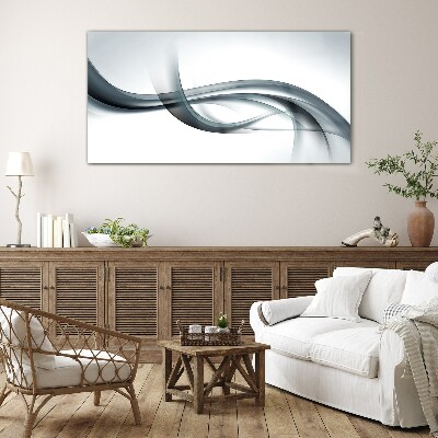 Tableau sur verre Des vagues dans des tons de gris