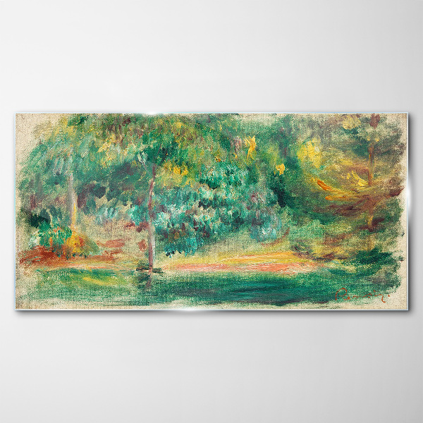 Tableau en verre Paysage verdoyant dans la lumière d'été