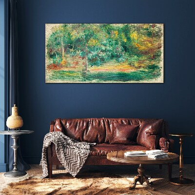 Tableau en verre Paysage verdoyant dans la lumière d'été