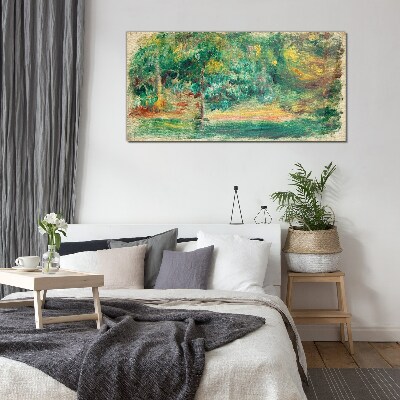 Tableau en verre Paysage verdoyant dans la lumière d'été