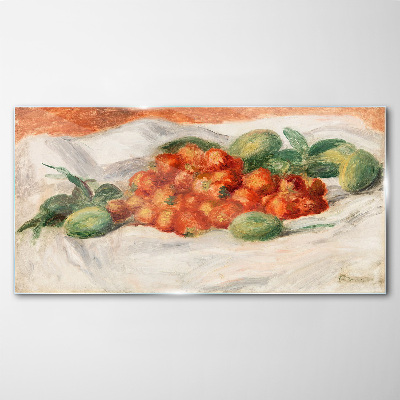 Tableau sur verre Bouquet de fruits sur fond blanc