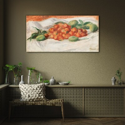 Tableau sur verre Bouquet de fruits sur fond blanc