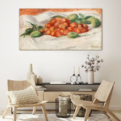 Tableau sur verre Bouquet de fruits sur fond blanc