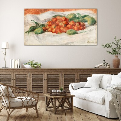 Tableau sur verre Bouquet de fruits sur fond blanc
