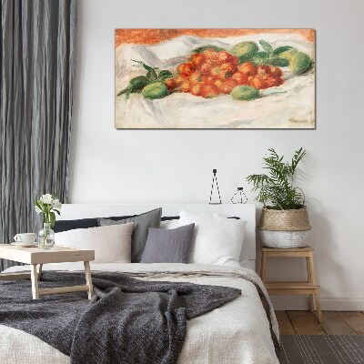 Tableau sur verre Bouquet de fruits sur fond blanc