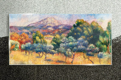 Tableau en verre Paysage de montagne coloré