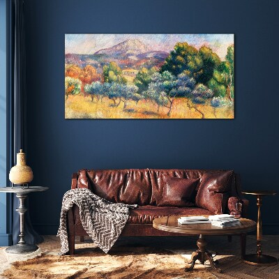 Tableau en verre Paysage de montagne coloré