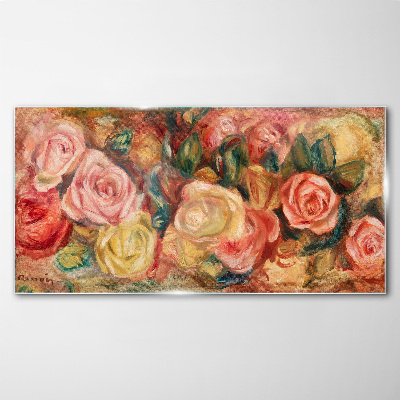 Tableau sur verre Bouquet de roses