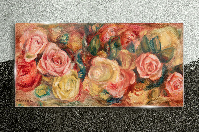 Tableau sur verre Bouquet de roses