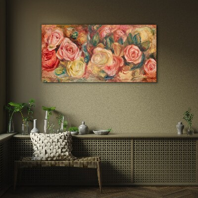 Tableau sur verre Bouquet de roses