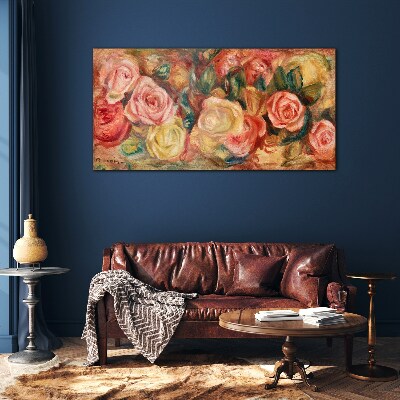 Tableau sur verre Bouquet de roses