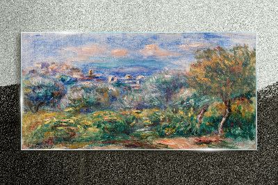 Tableau verre imprimé Paysage avec des oliviers