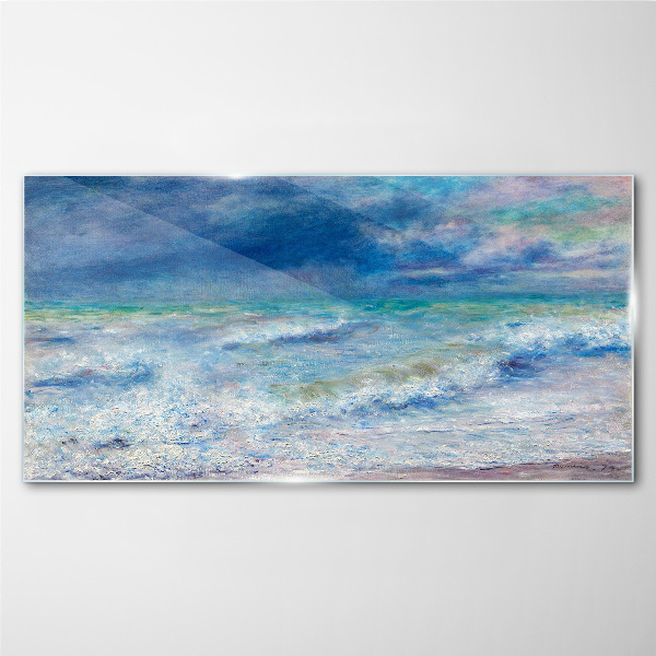 Tableau photo sur verre Mer calme dans le bleu