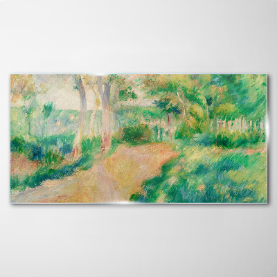 Tableau photo sur verre Une promenade d'été parmi les arbres