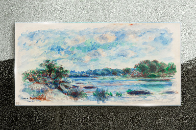 Tableau photo sur verre Un paysage paisible au bord de la rivière
