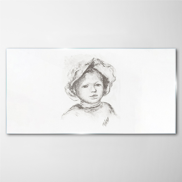 Tableau verre imprimé Portrait d'un enfant au chapeau