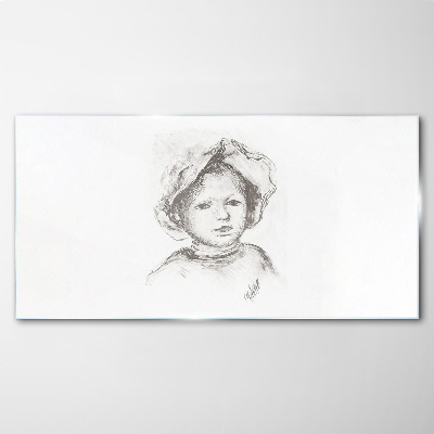 Tableau verre imprimé Portrait d'un enfant au chapeau