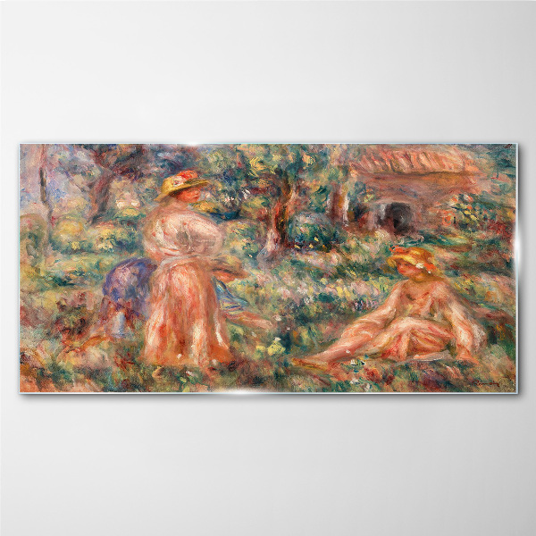 Tableau en verre Un après-midi d'été dans le jardin