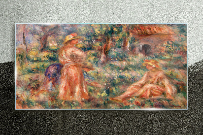 Tableau en verre Un après-midi d'été dans le jardin