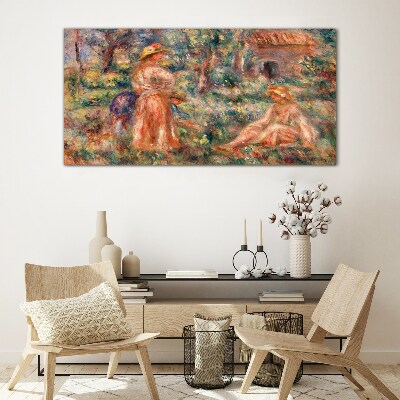 Tableau en verre Un après-midi d'été dans le jardin