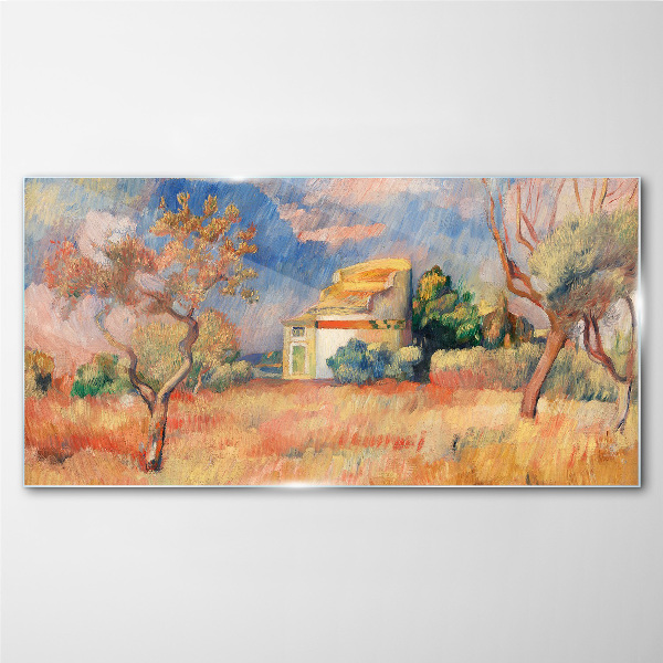 Tableau verre imprimé Paysages d'été aux couleurs pastel