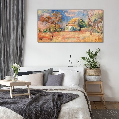 Tableau verre imprimé Paysages d'été aux couleurs pastel