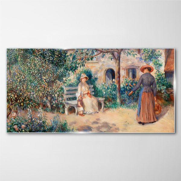Tableau en verre Un après-midi d'été dans le jardin