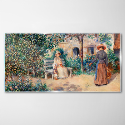 Tableau en verre Un après-midi d'été dans le jardin