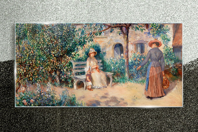 Tableau en verre Un après-midi d'été dans le jardin