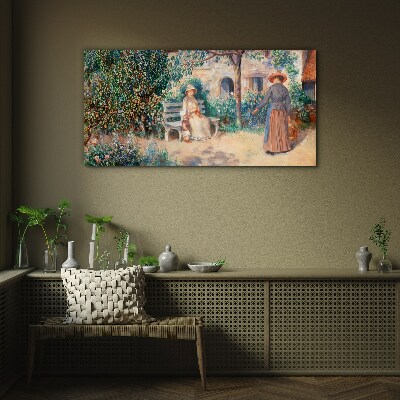 Tableau en verre Un après-midi d'été dans le jardin