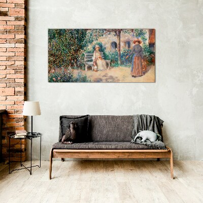 Tableau en verre Un après-midi d'été dans le jardin