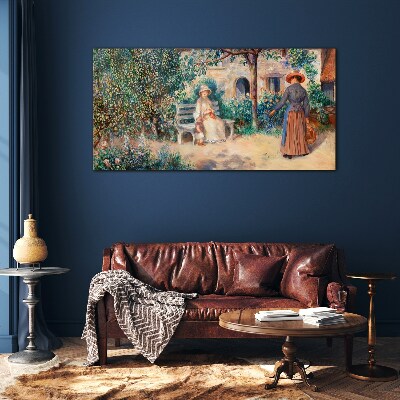 Tableau en verre Un après-midi d'été dans le jardin