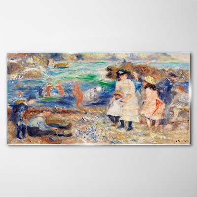 Tableau en verre Un après-midi d'été au bord de la mer