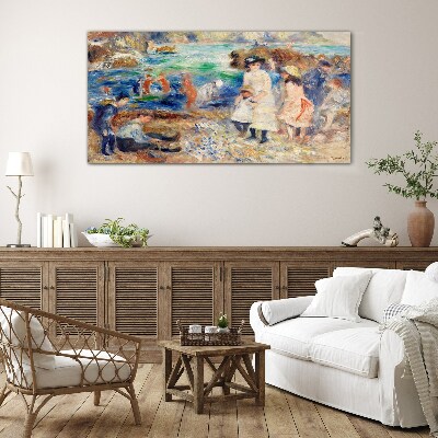 Tableau en verre Un après-midi d'été au bord de la mer